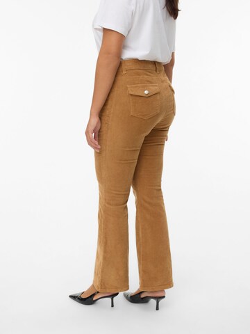 Vero Moda Curve Flared Trousers 'VMCSiri' in Brown
