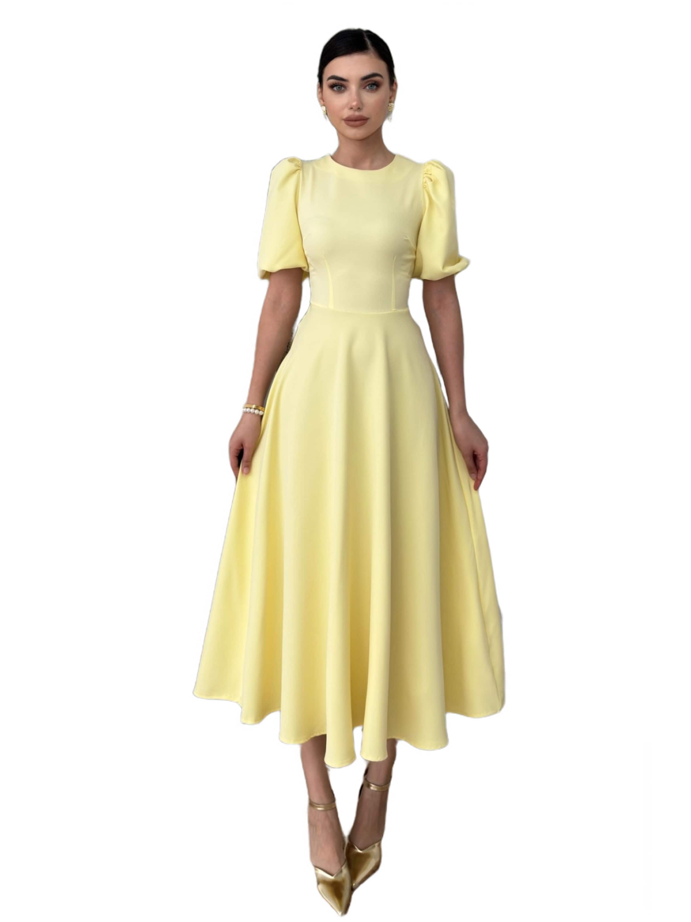 WOMAN VISION Kleid in Gelb: Vorderseite