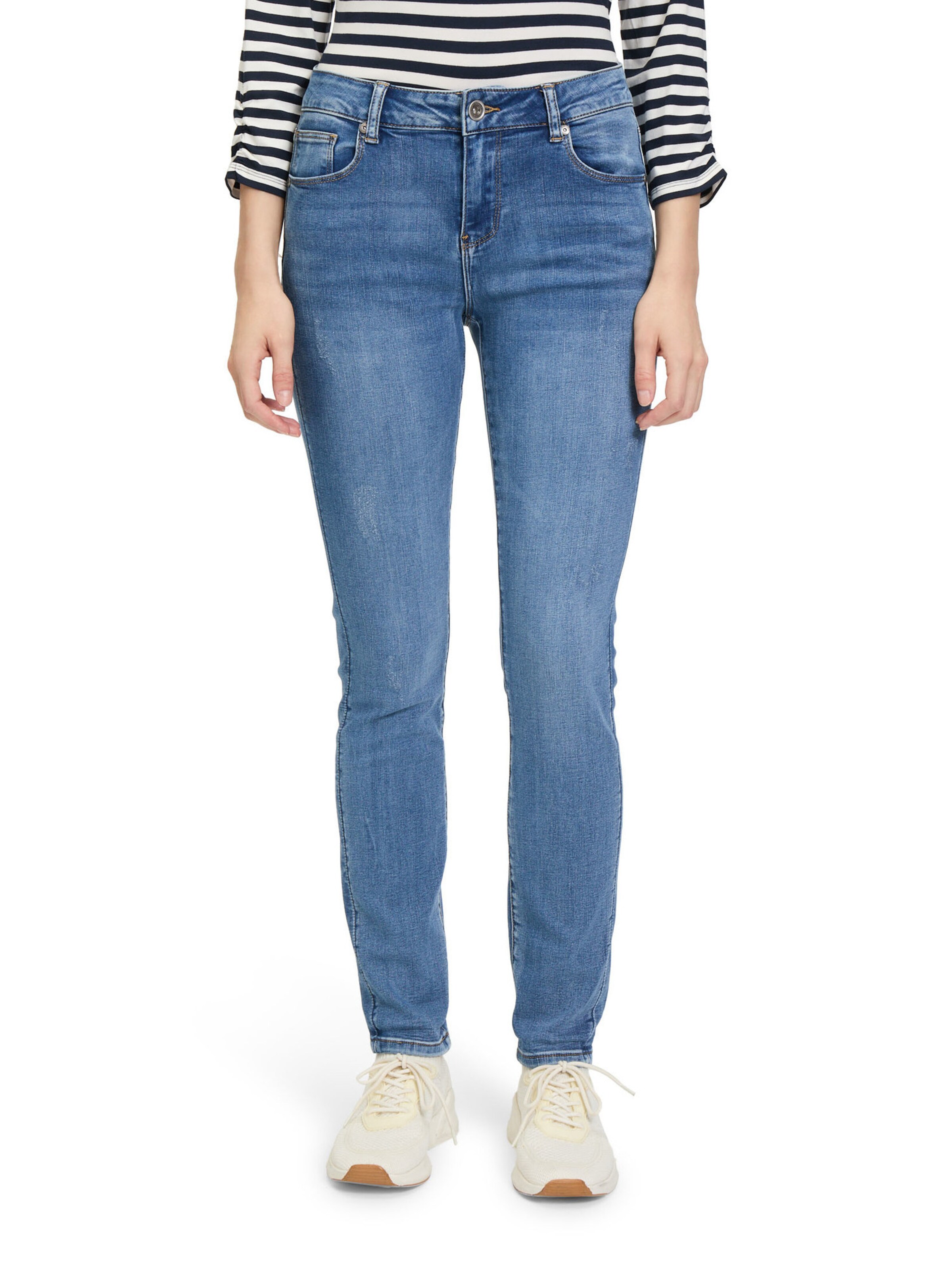 Betty Barclay Slimfit Basic-Jeans mit Waschung in Blau: Vorderseite
