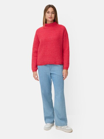 CAMEL ACTIVE Strickpullover mit überschnittenen Schultern in Rot