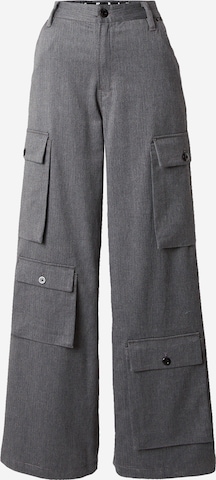 G-Star RAWWide Leg/ Široke nogavice Cargo hlače 'Mega' - siva boja: prednji dio