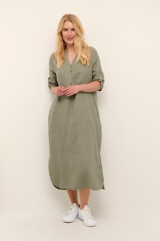 Cream Shirt Dress 'Bellis' in Green