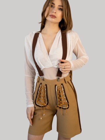 INNA.Trachten Regular Trachtenhose in Braun