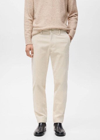 MANGO MAN Slimfit Hose 'Berdam' in Beige: Vorderseite