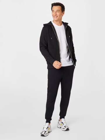 JACK & JONES - Sudadera con cremallera en negro