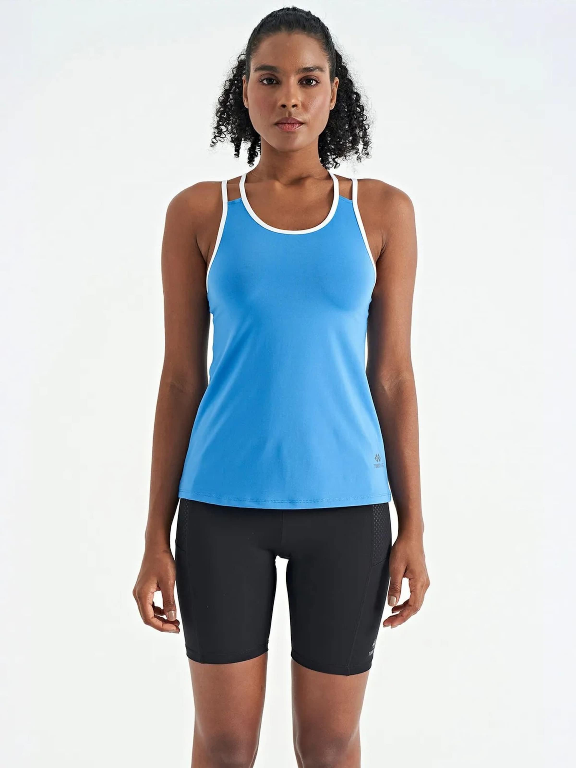 Top sportivo di Tommy Life in blu: frontale