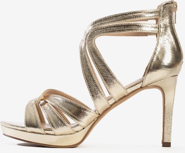 Celena Sandals 'Cherry' in Gold: front