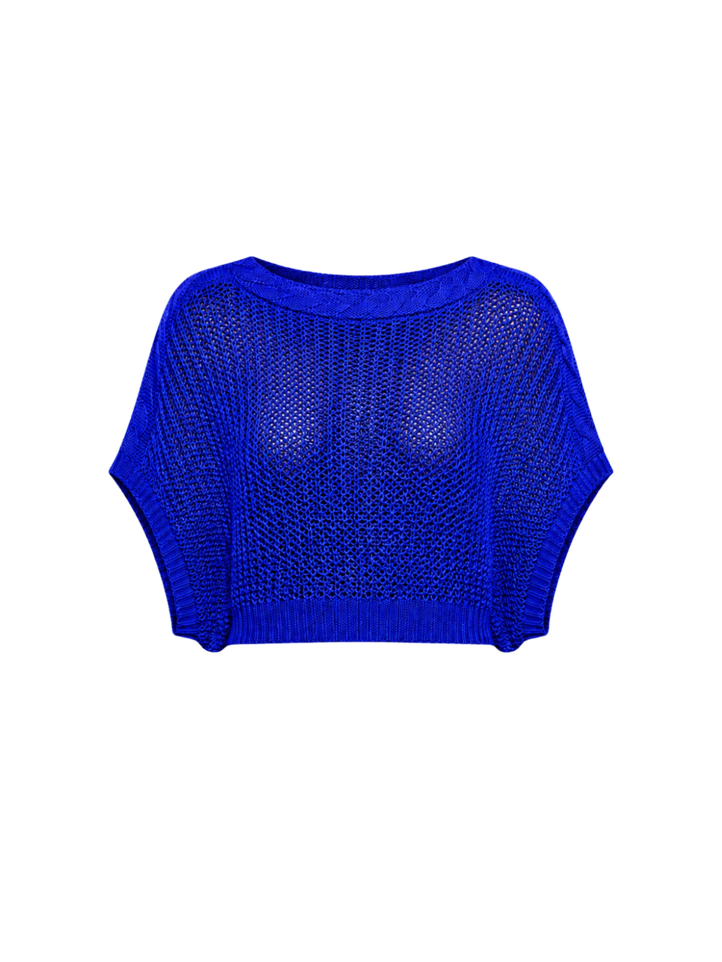 Süel knitwear Knitted top 'Birthday' in Blue: front