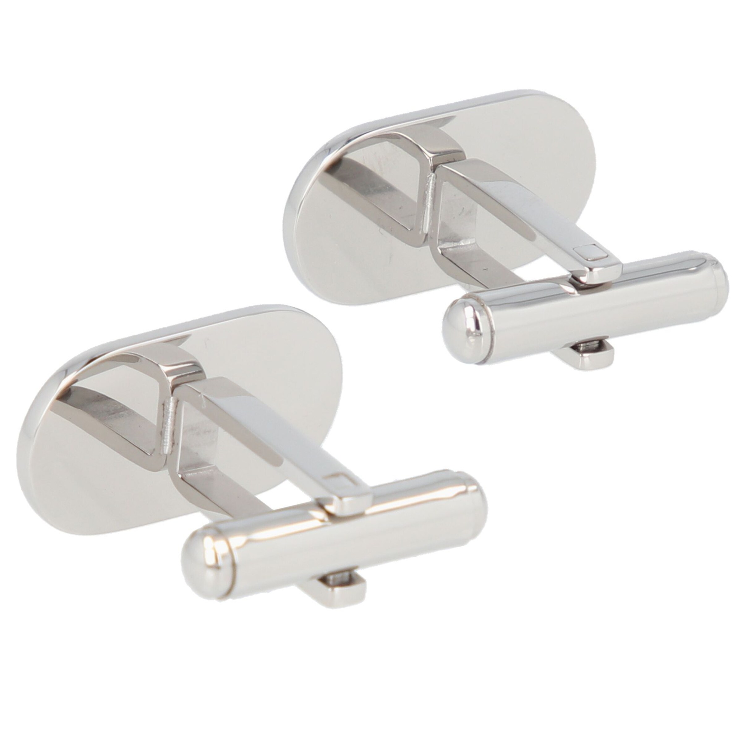 HUGO Manschettenknöpfe 'E-Classic ' in Silber