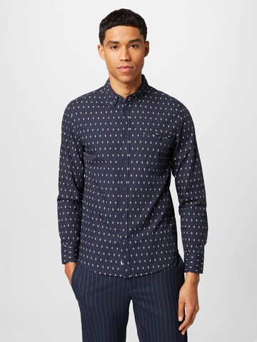 MUSTANG Regular fit Button Up Shirt 'Casper' in Blue: front