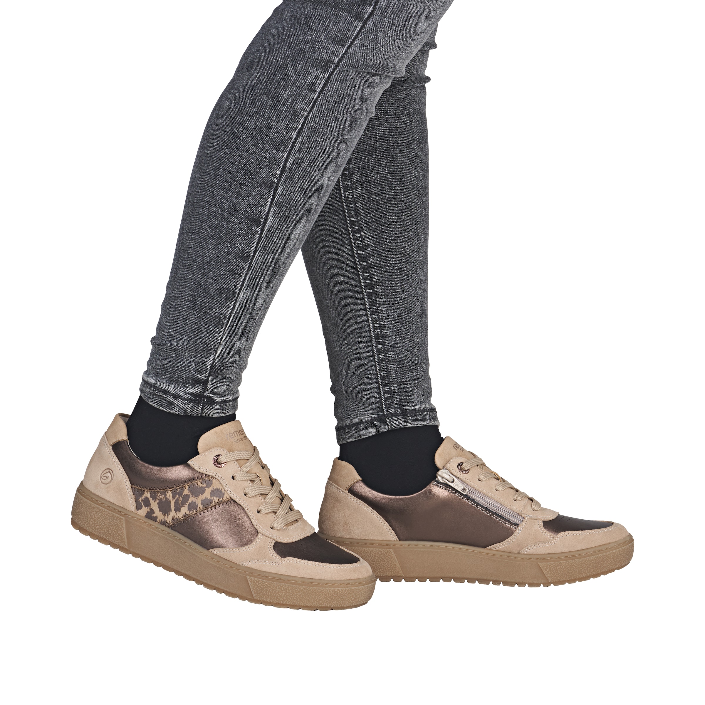 REMONTE Platform trainers in Beige