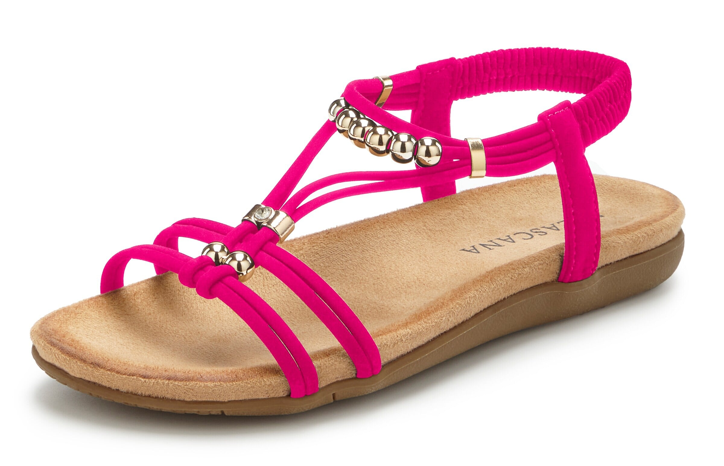 LASCANA Strap Sandals in Pink: front
