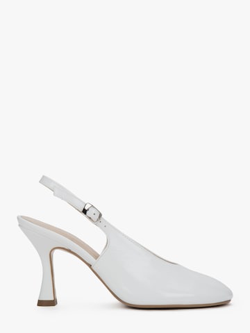Escarpins à bride arrière '09-0850' Estro en blanc : devant
