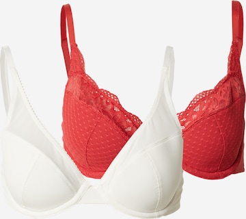 Invisible Soutien-gorge Dorina en rouge : devant