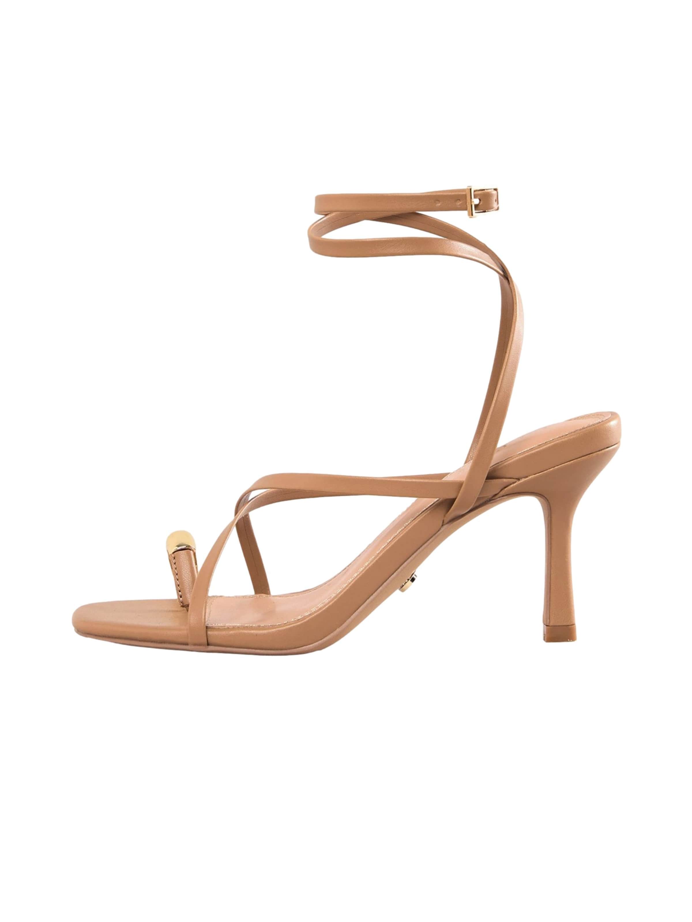 Sandales à lanières Lipsy en beige : devant