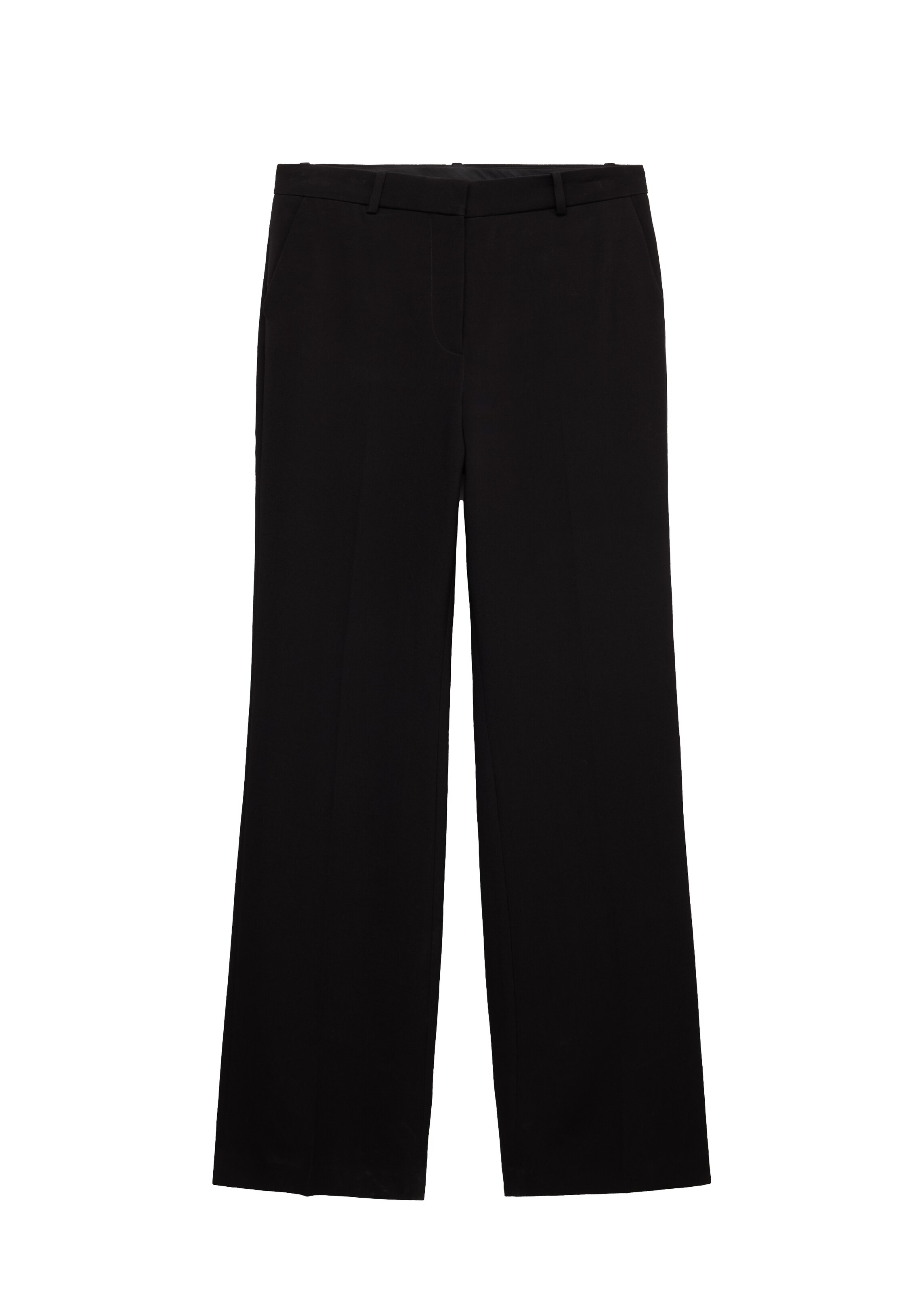 MANGO Wide leg Trousers 'HONEY' in Black: front