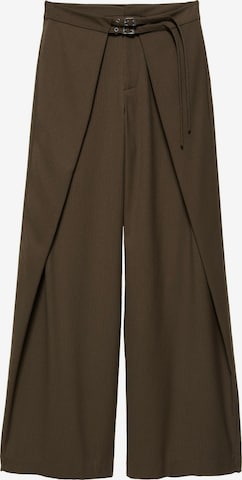 Pull&Bear Široký strih Nohavice - Hnedá: predná strana