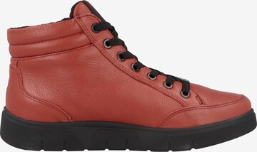 ARA Lace-Up Ankle Boots in Red