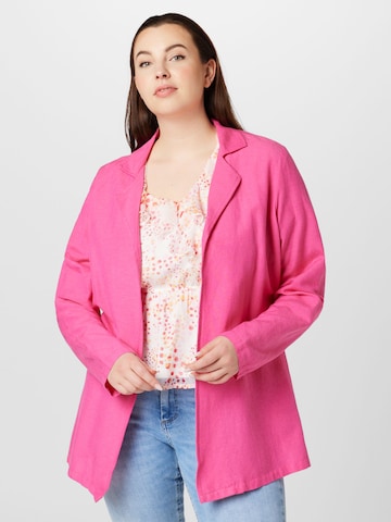 Blazer 'BILLIE' di ONLY Carmakoma in rosa: frontale