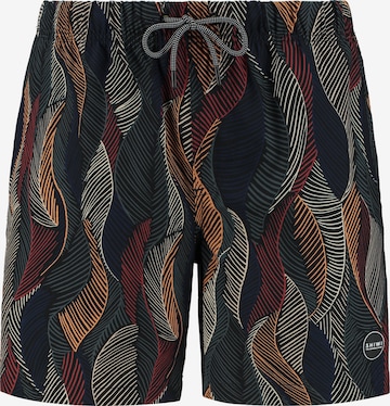Shiwi Swimming shorts 'wild leaves 4-way stretch' in Black: front