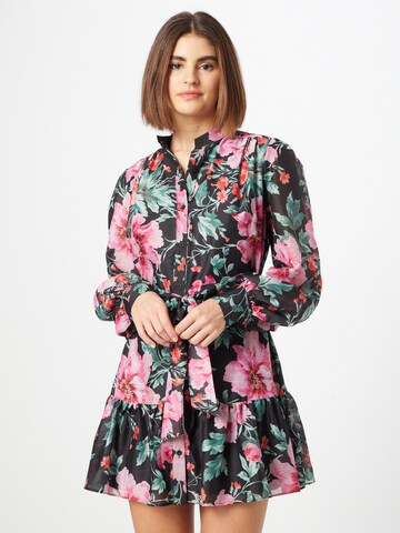 Robe-chemise Oasis en noir : devant