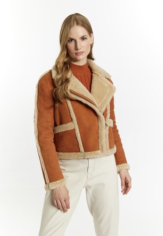 DreiMaster Vintage Winterjas 'Imane' in Bruin: voorkant