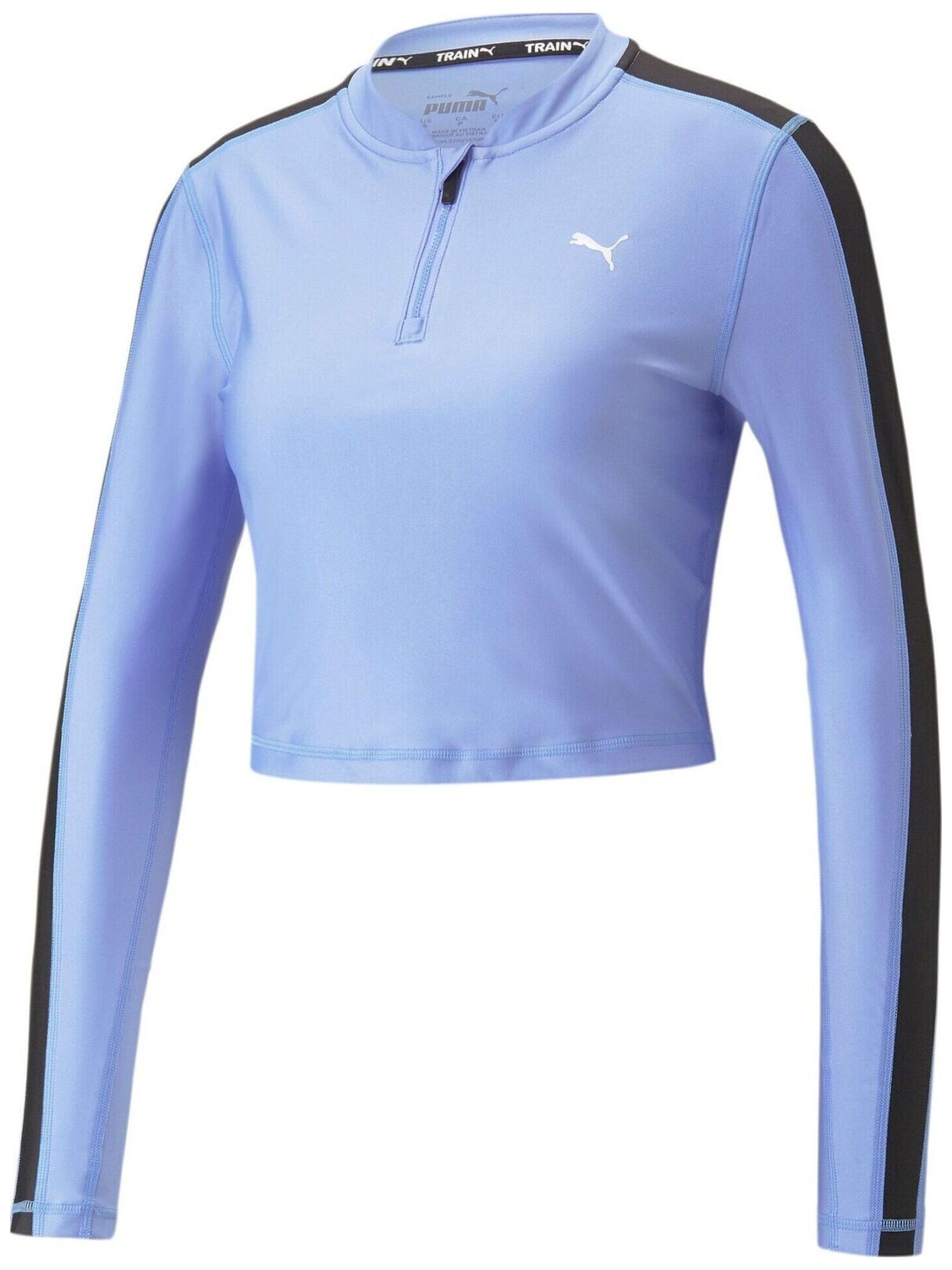 PUMA Blouse 'Puma Fit Eversculpt 14 Zip' in Blue: front