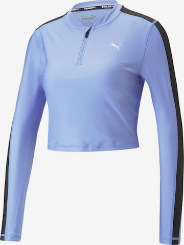 PUMA Blouse 'Puma Fit Eversculpt 14 Zip' in Blue: front