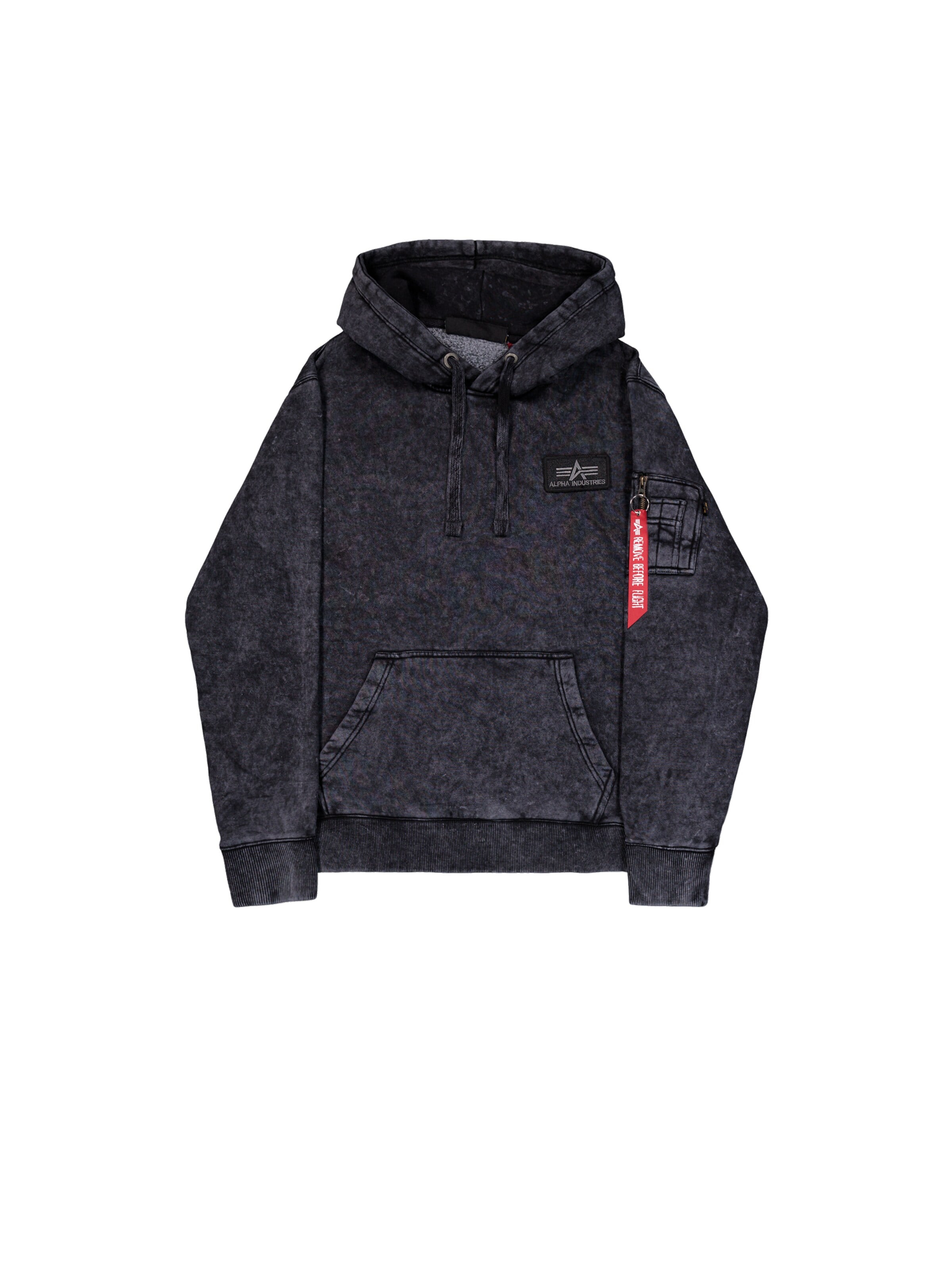 ALPHA INDUSTRIESSweater majica 'Vintage' - crna boja: prednji dio