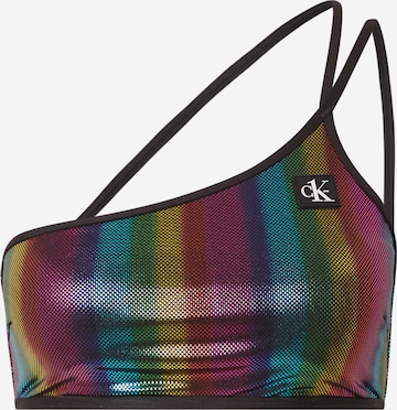 Calvin Klein Swimwear Bralette Bikini Top in Mixed colors: front