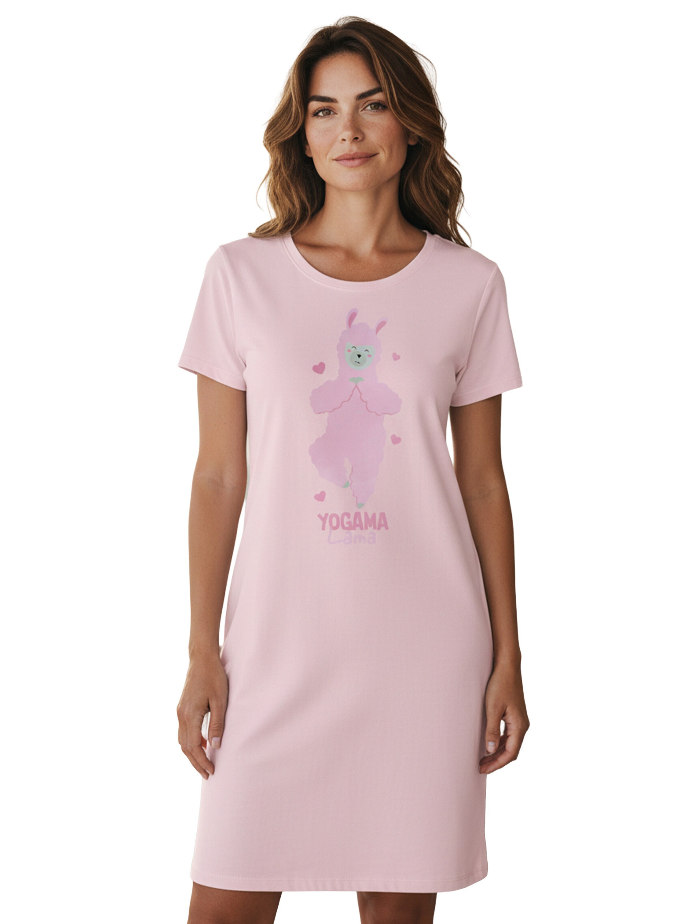 United Labels Nachthemd 'Yogama'‌‌‌‌‌‌‌ in Pink: Vorderseite