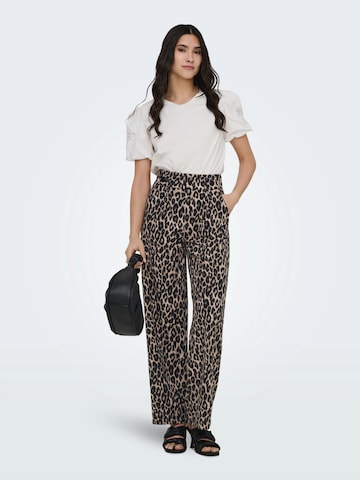 JDYWide Leg/ Široke nogavice Hlače s naborima 'JDYGEGGO' - siva boja