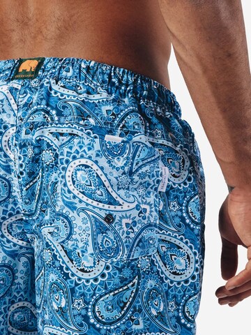 Trendsplant Badshorts ' PAISLEY SEAQUAL®YARN ' i blå