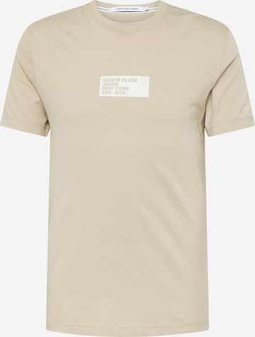 Calvin Klein Jeans T-Shirt in Beige: predná strana