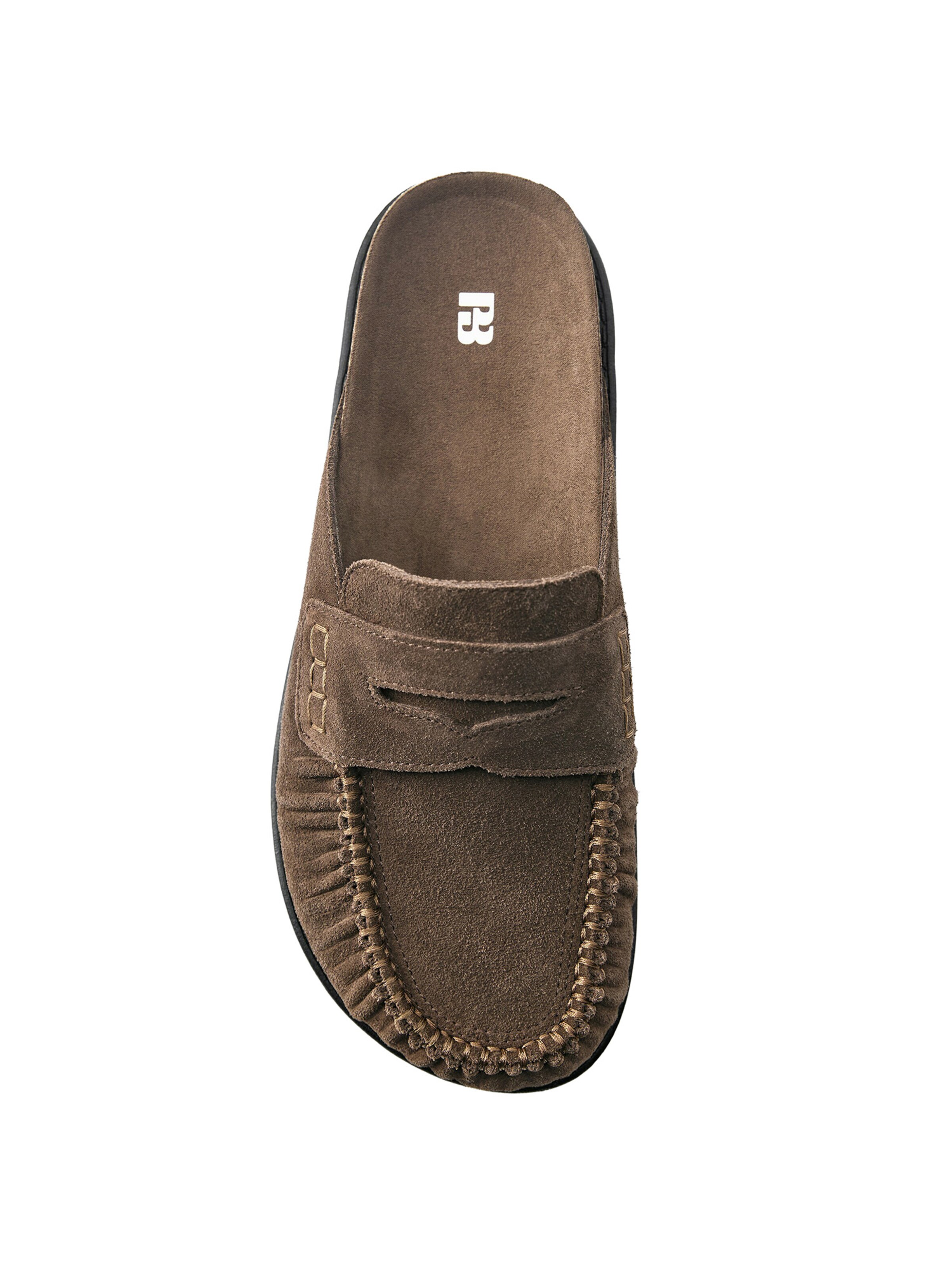 Pull&Bear Pantofle – hnědá