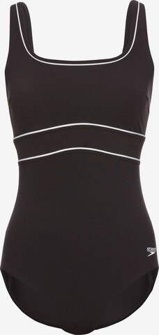 SPEEDO T-shirt Swimsuit in Black: front