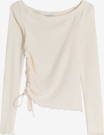 Bershka Majica | bež barva: sprednja stran