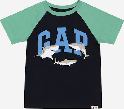 GAP T-Shirt en bleu / gris / jade / noir / blanc, Vue avec produit