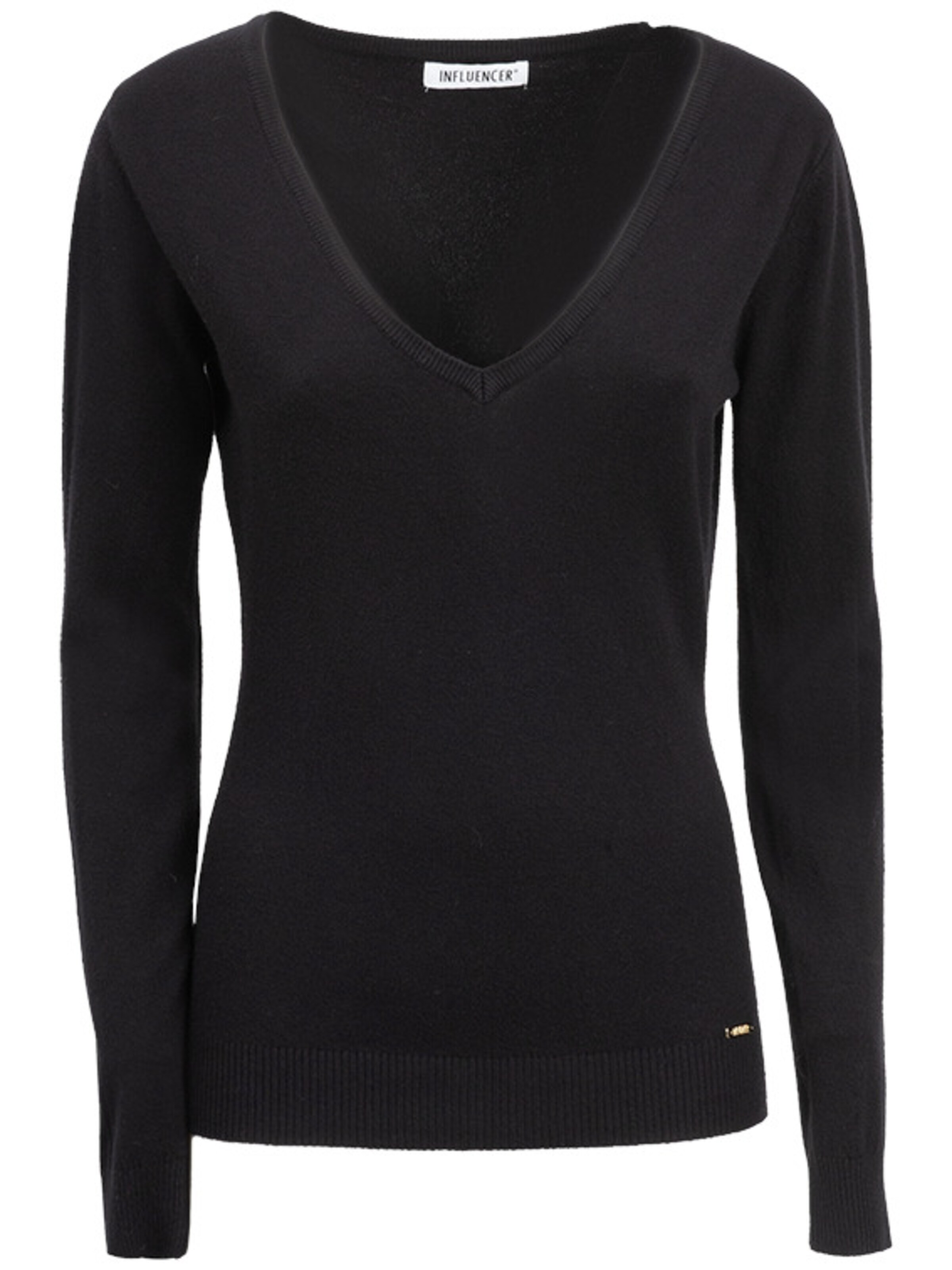 Influencer Sveter - Čierna: predná strana