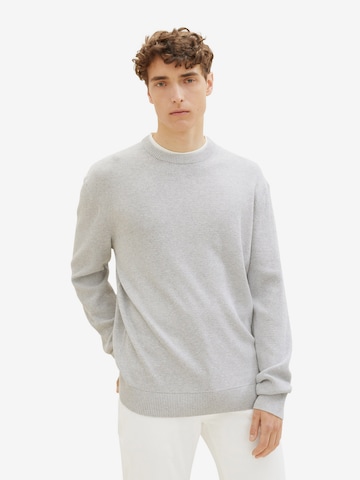 TOM TAILOR DENIM Sweater in Grey: front