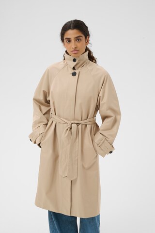 InWear Between-seasons coat in Beige: front