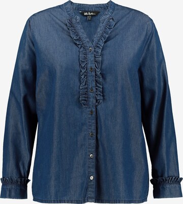 Ulla Popken Blouse in Blauw: voorkant