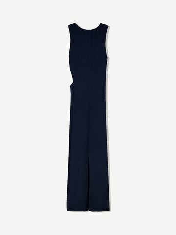 Bershka Gebreide jurk in Blauw