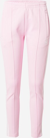 Coupe slim Pantalon 'Adicolor Sst' ADIDAS ORIGINALS en rose : devant