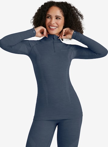 FALKE Base Layer in Blau: Vorderseite