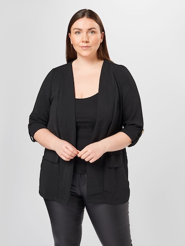 ONLY Carmakoma Knit Cardigan in Black: front