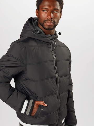 INDICODE JEANS Regular fit Between-Season Jacket 'Trejo' in Black