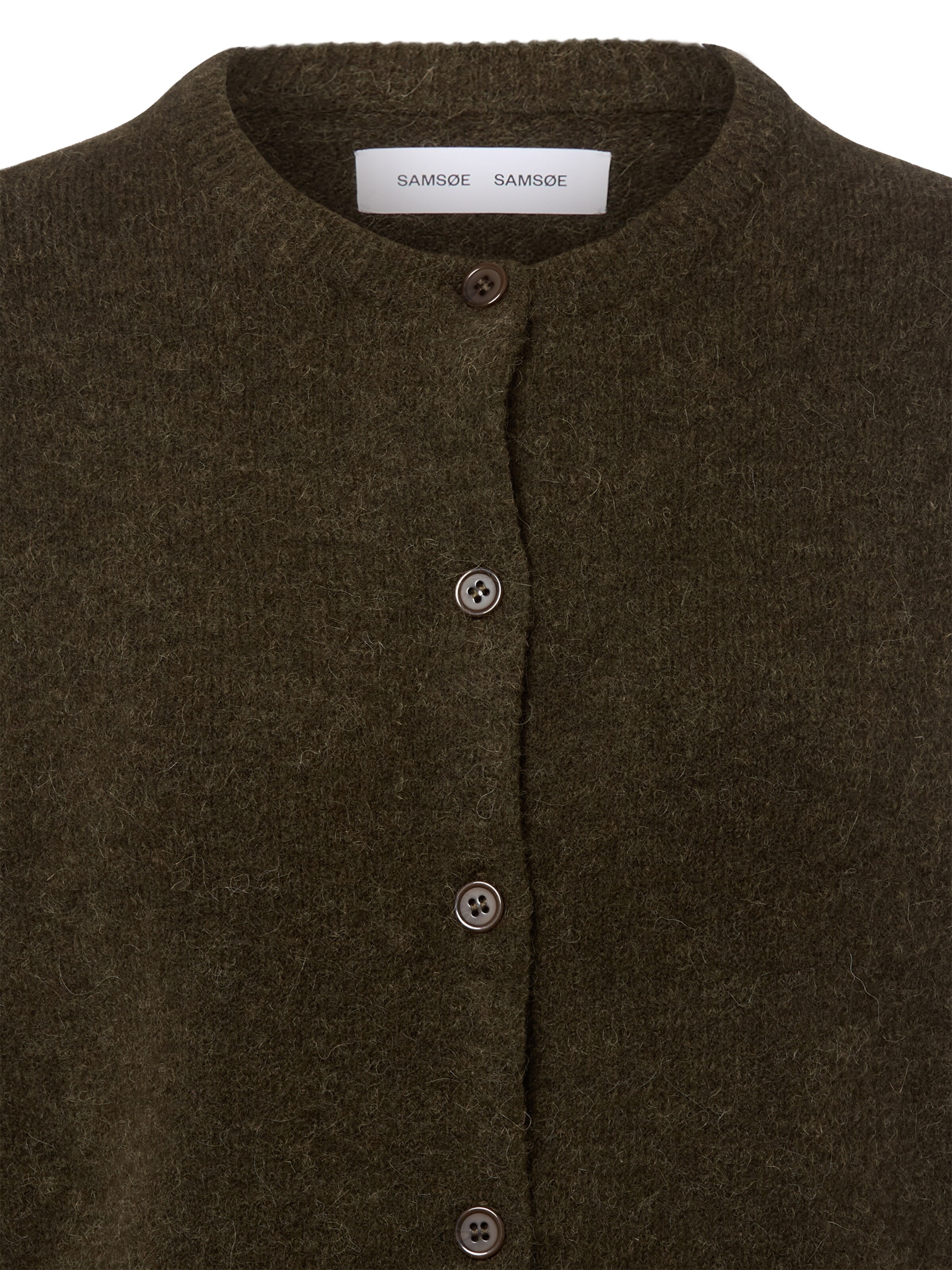 Samsøe Samsøe Knit cardigan 'Nor Short' in Green