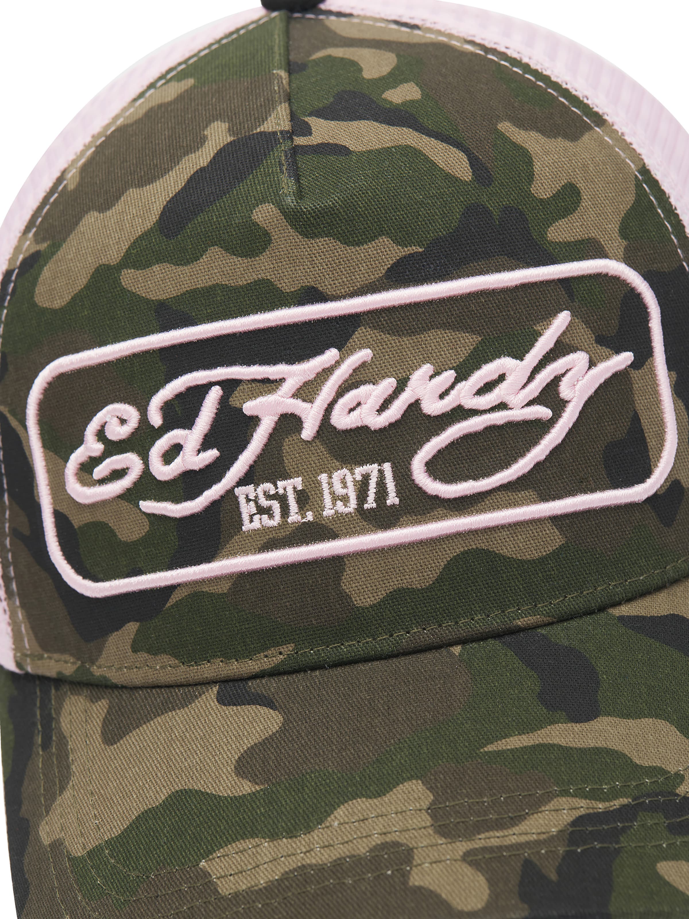 Cappello da baseball '1971' di Ed Hardy in verde