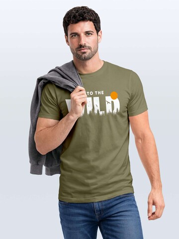 Neverless Shirt 'Into the Wild' in Green